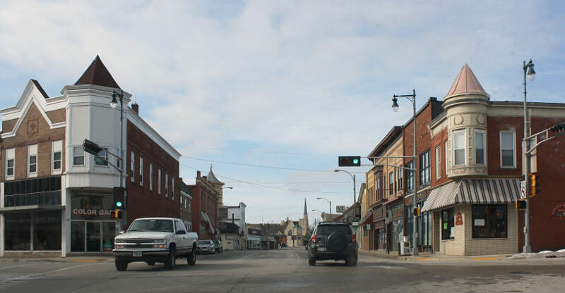 Burlington Downtown Historic District Looking Southwest Wis