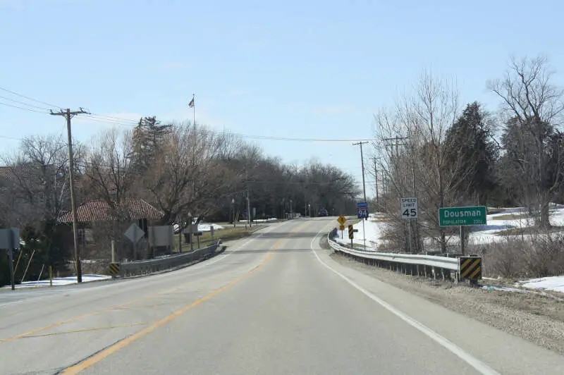 Dousman Wisconsin Sign Looking West Us