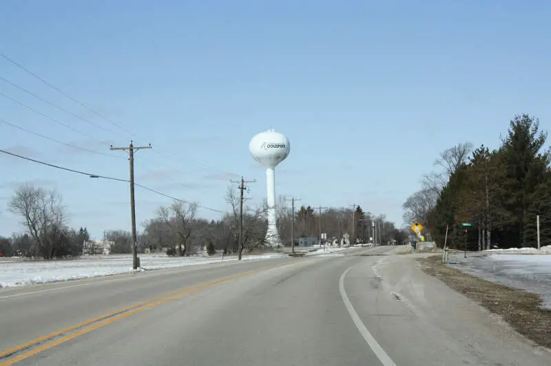 Dousman Wisconsin Water Tower Entering From South Wis