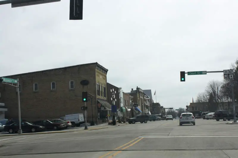 Elkhorn Wisconsin Downtown Looking South Wis Wis