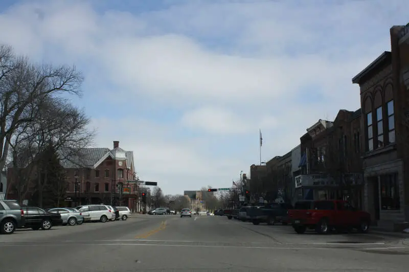 Elkhorn Wisconsin Downtown Looking East Wis