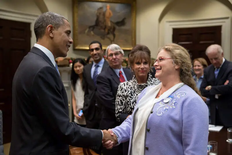 Barack Obama With Small Business Owners In The Roosevelt Room