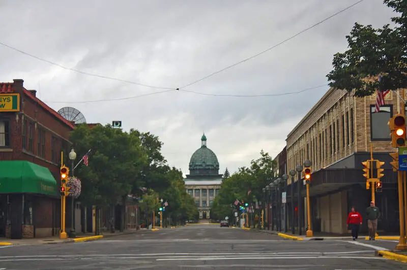 Rhinelander Wisconsin Downtown Looking East