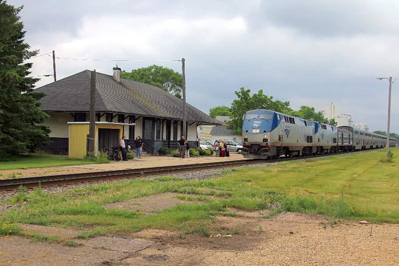 Amtrak Empire Builder At Tomahc Wisconsin