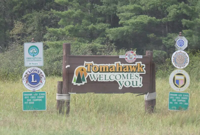 Tomahawk Wisconsin Welcome Sign Wis