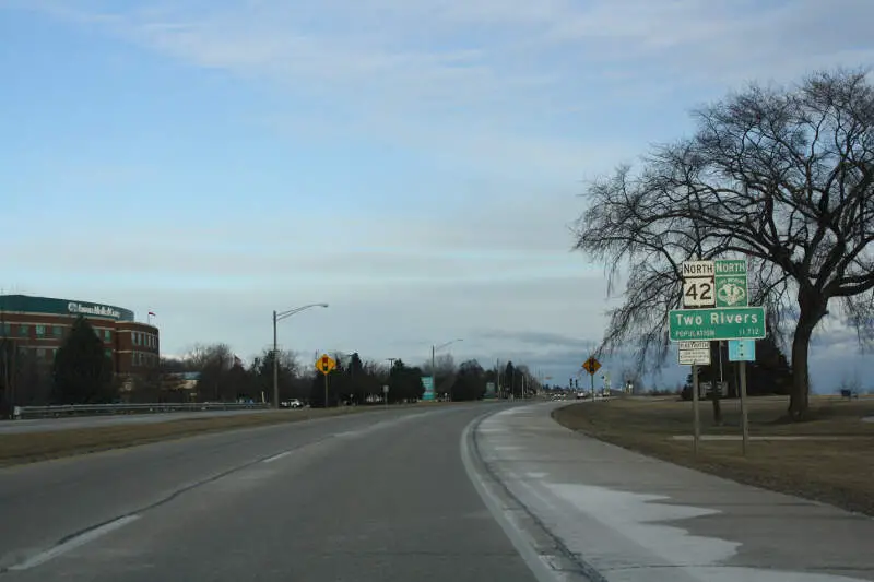 Two Rivers Wisconsin Sign Wis