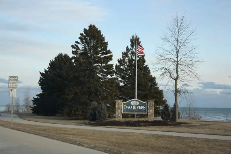 Two Rivers Wisconsin Welcome Sign