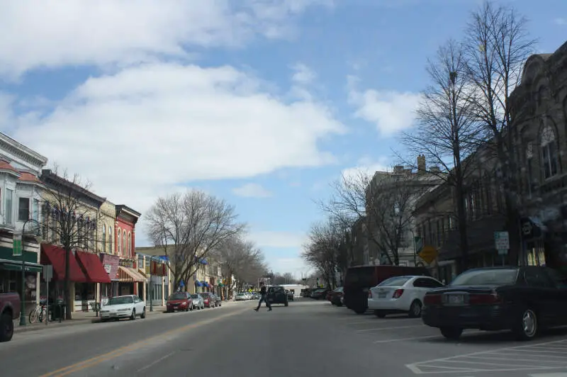 Whitewater Wisconsin Downtown Looking East