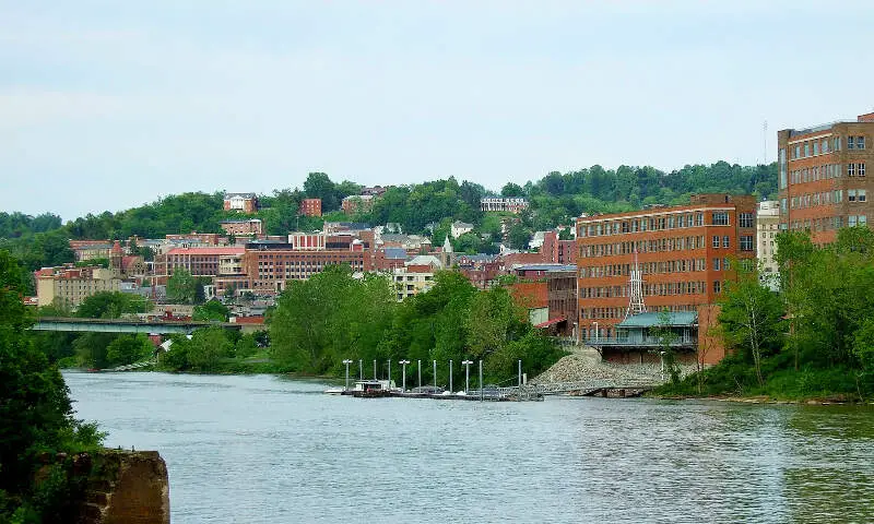 City Of Morgantown From The West Side Of The Monongahela Riverc May