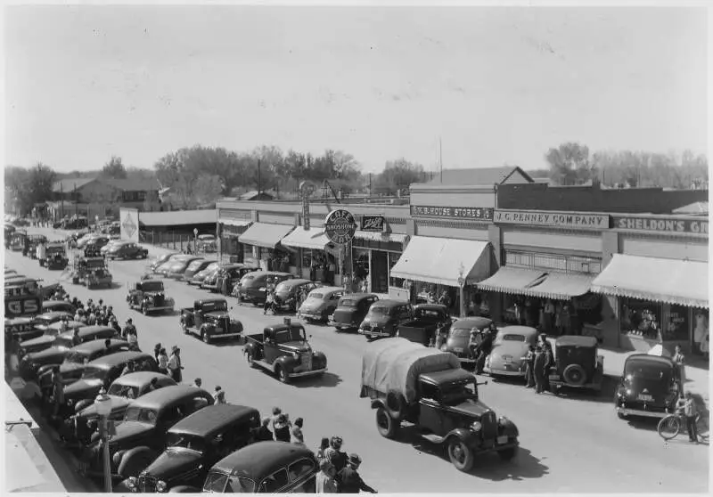 Ccc Camp Br C Shoshone Projectc Lovellc Wyomingc Part Of Br  Motor Equipment In The Ccc Parade At Lovellc Wyoming