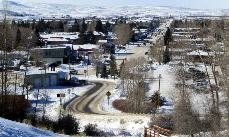 Overlooking Pinedalec Wy From The East In The Winterc Dec