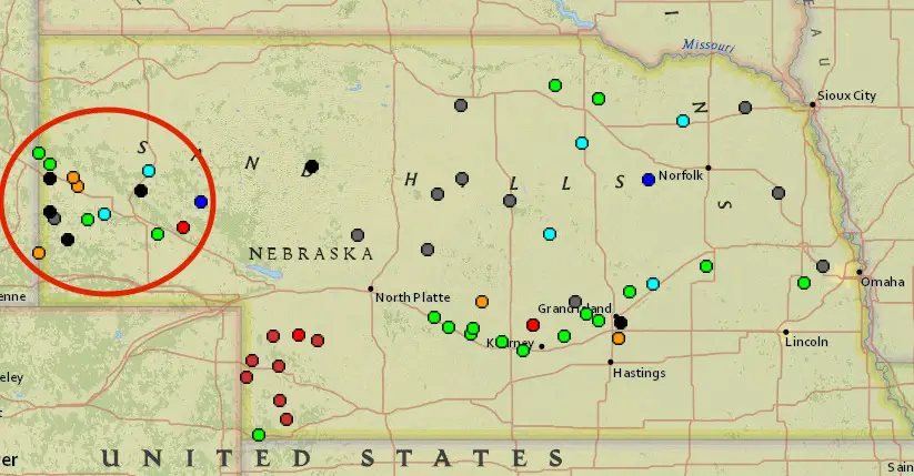 Nebraska water map