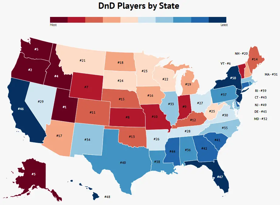DnD Players By State