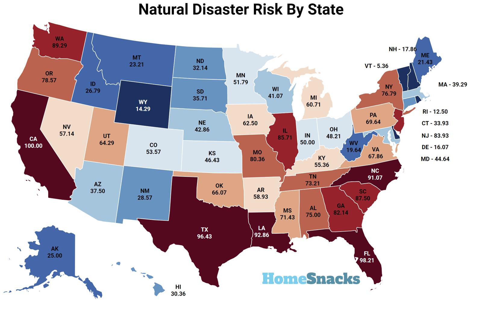 States With The Most Natural Disasters [2023] | HomeSnacks