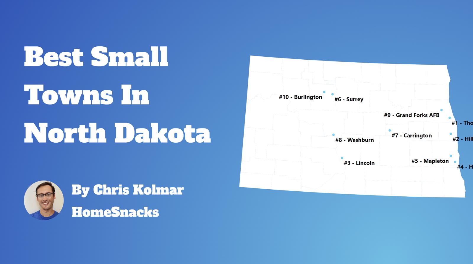 Best Small Towns To Live In North Dakota Map