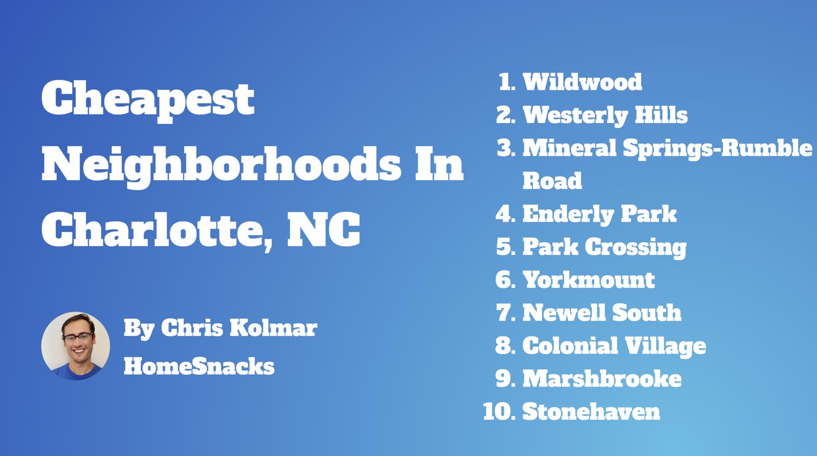 10 Cheapest Charlotte, NC Neighborhoods To Live In [2024] HomeSnacks