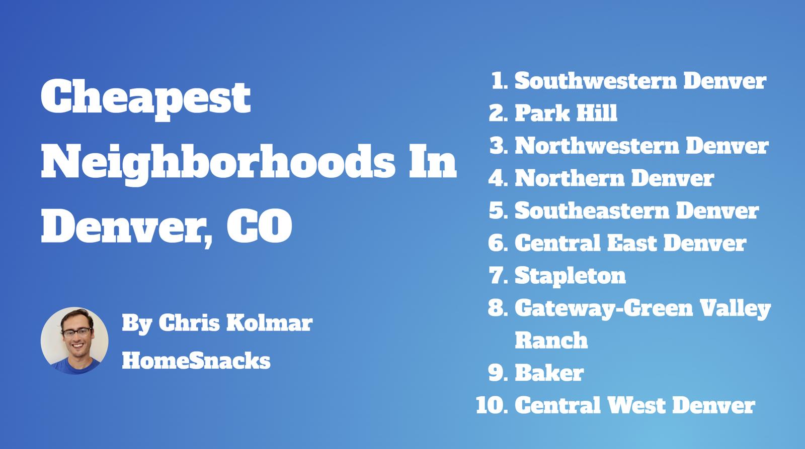Cheapest Places To Live In Colorado Near Denver