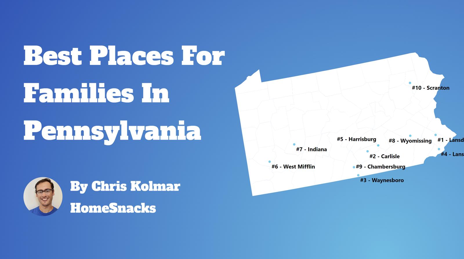 Best Cities For Families In Pennsylvania Map
