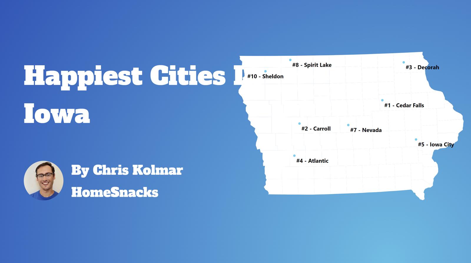 Happiest Cities In Iowa Map