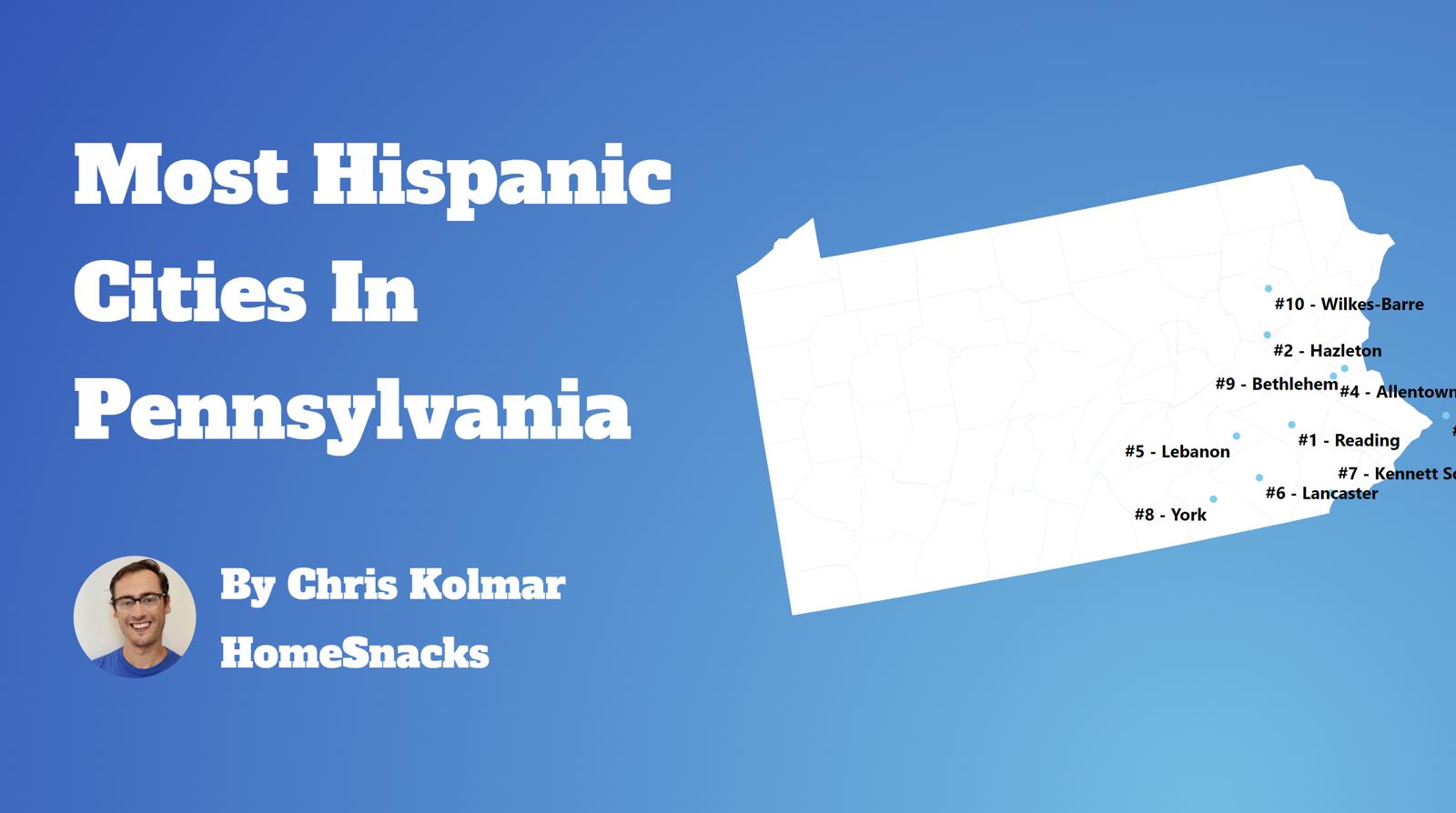 Cities With Largest Hispanic/Latino Population In Pennsylvania Map