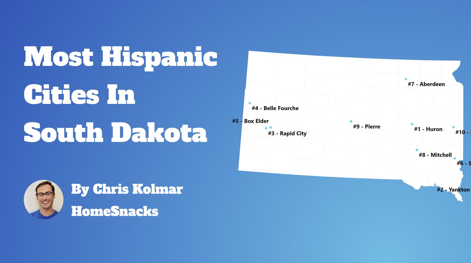Cities With Largest Hispanic/Latino Population In South Dakota Map