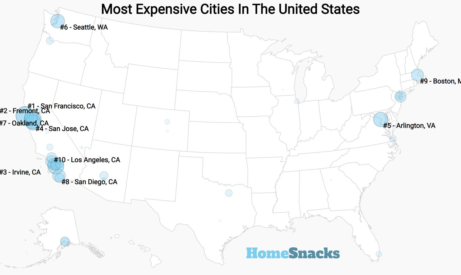 20 Most Expensive Cities In The United States [2024] HomeSnacks