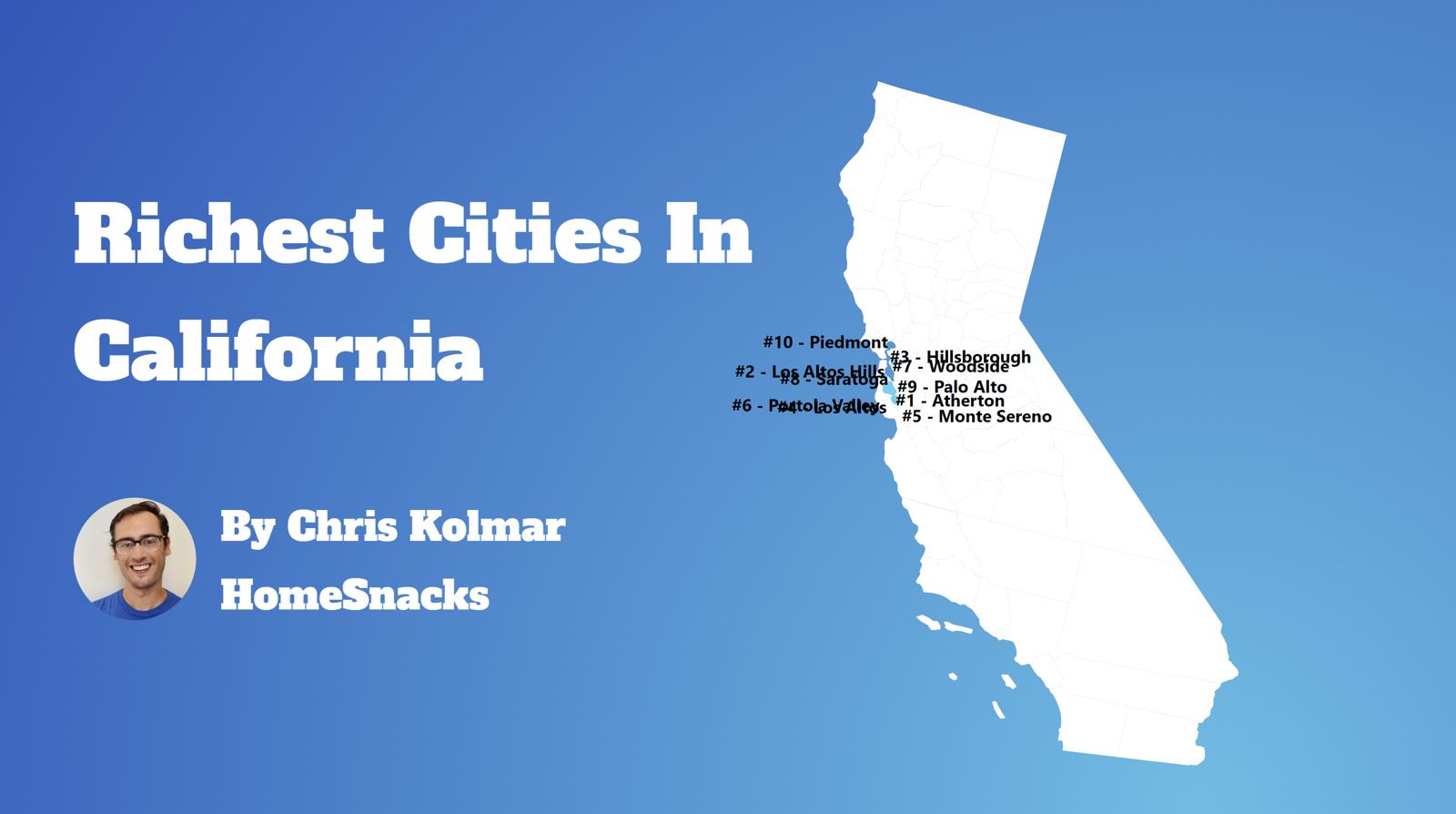 Richest Cities In California Map