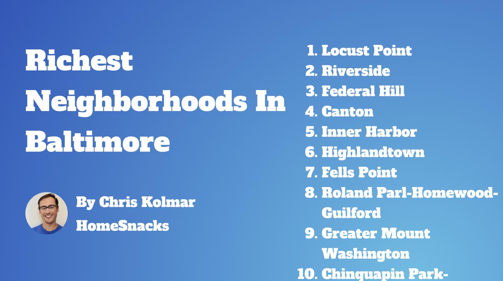 10 Richest Neighborhoods In Baltimore, MD [2025] | HomeSnacks