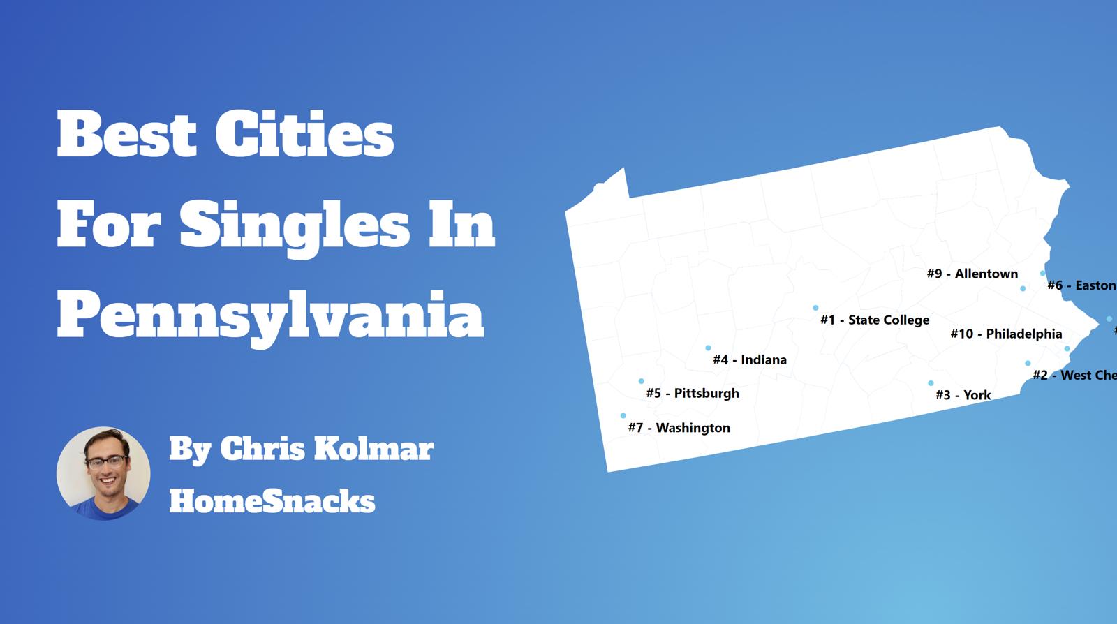 Best Cities For Singles In Pennsylvania Map