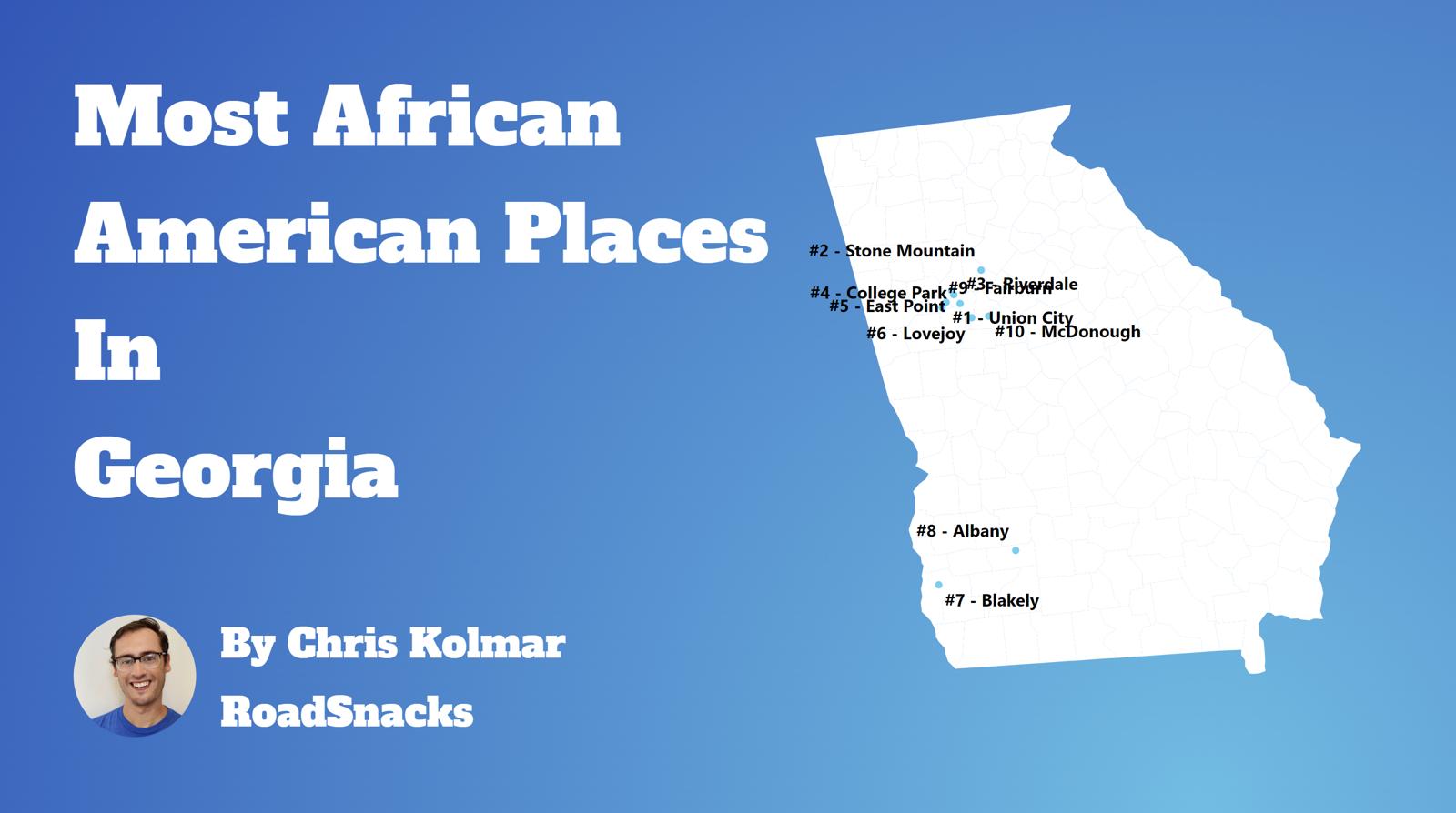 Cities With Highest Black Population In Georgia Map