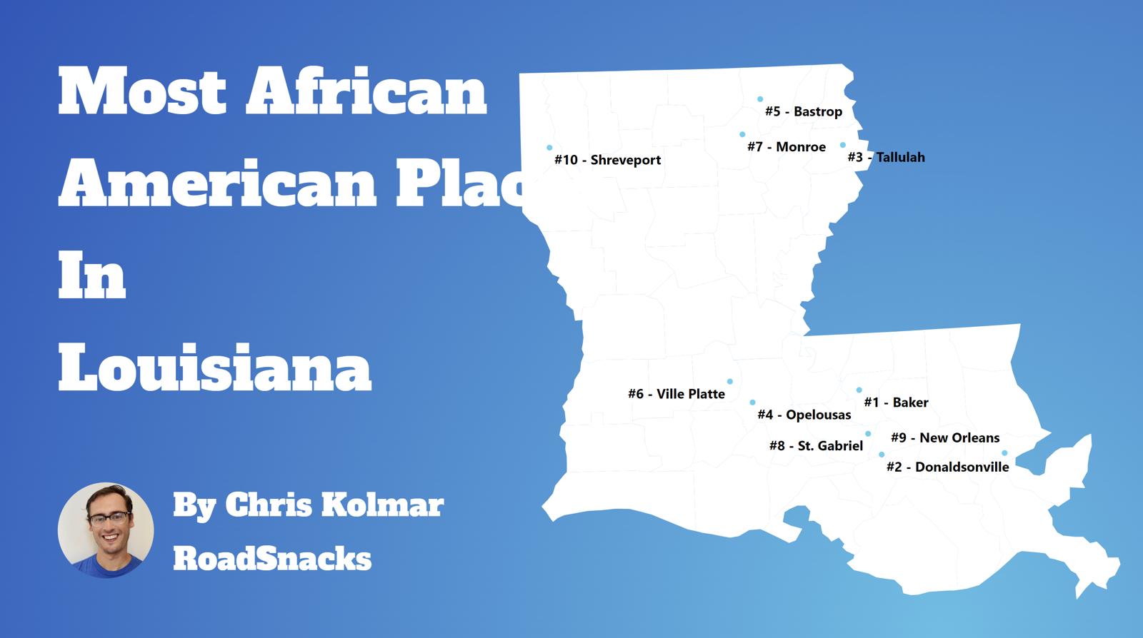 Cities With Highest Black Population In Louisiana Map