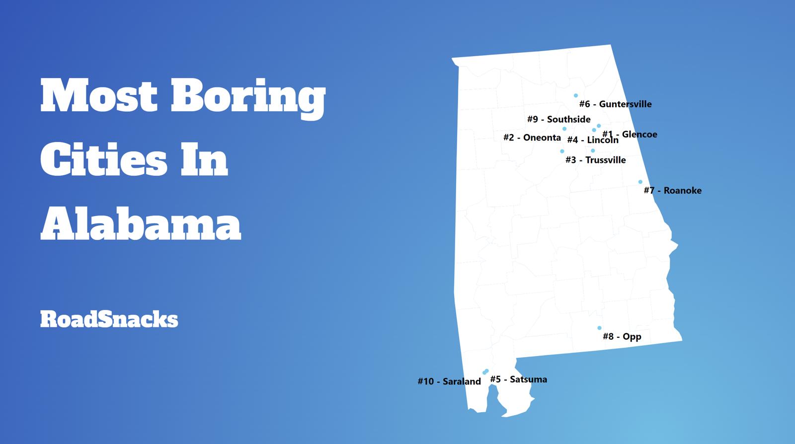 Most Boring Places In Alabama Map