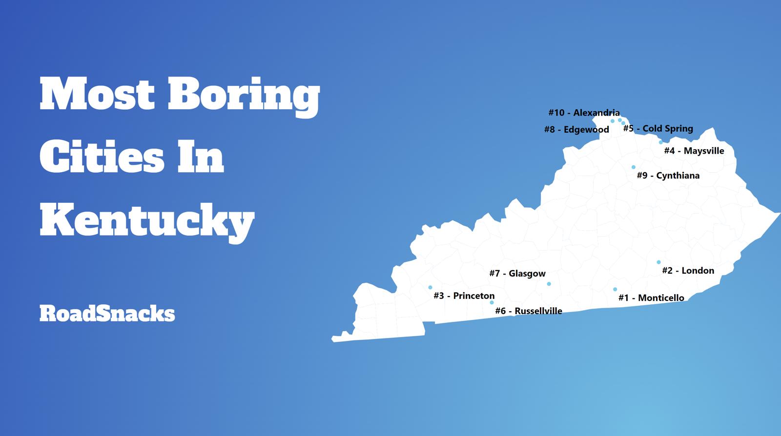 Most Boring Places In Kentucky Map