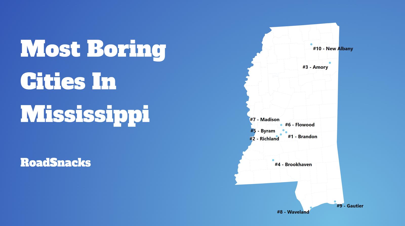 Most Boring Places In Mississippi Map