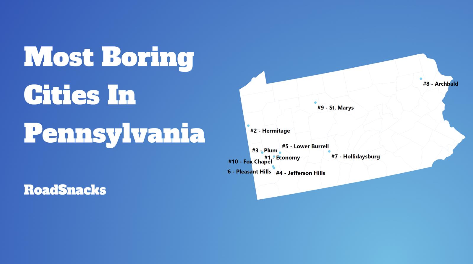 Most Boring Places In Pennsylvania Map