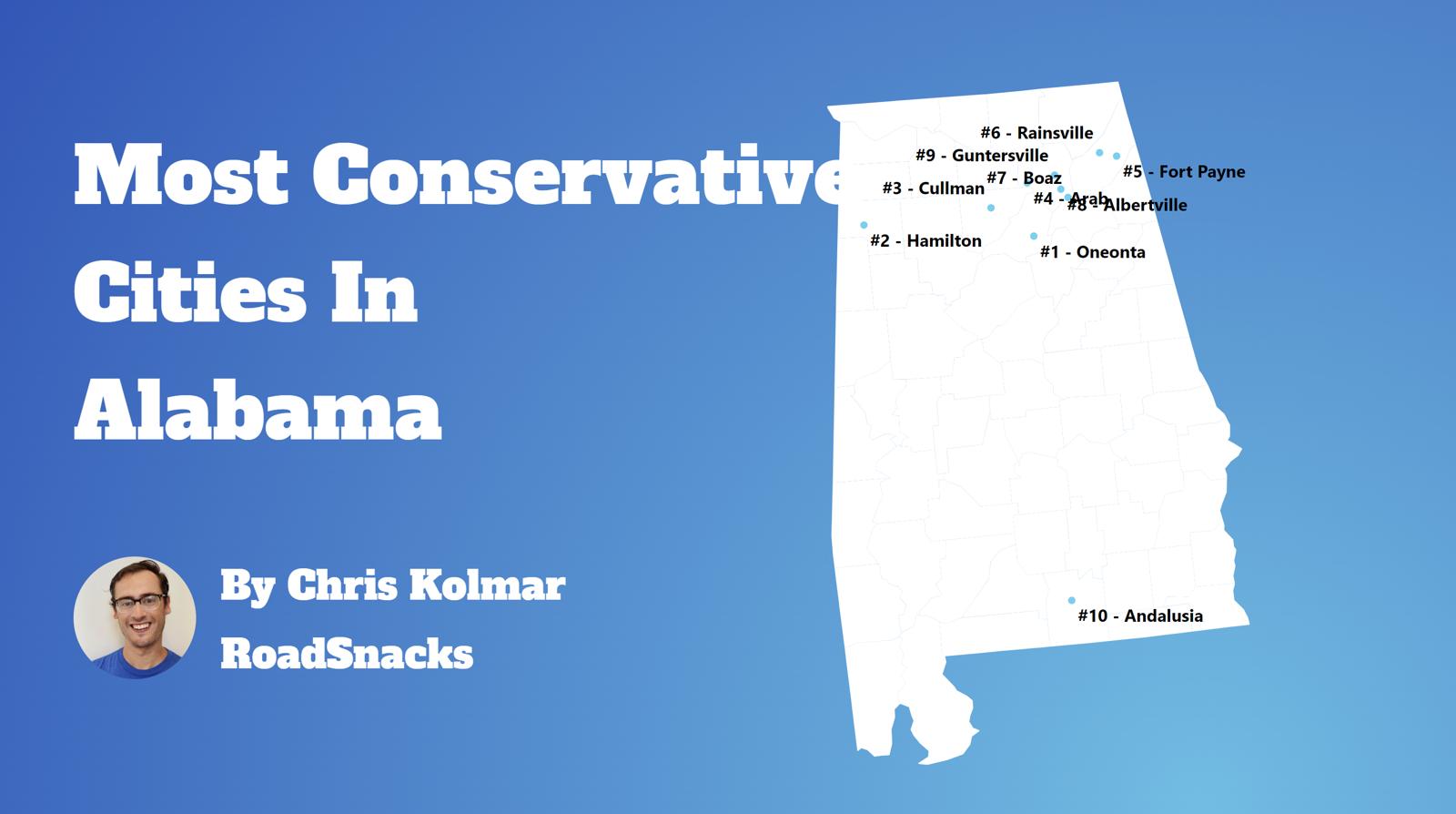 Most Conservative Cities In Alabama Map