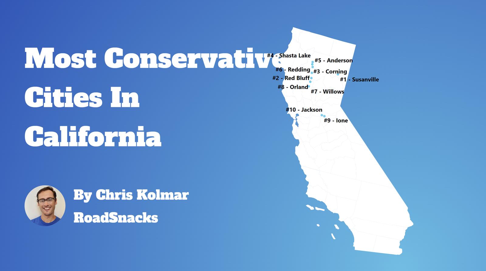 Most Conservative Cities In California Map