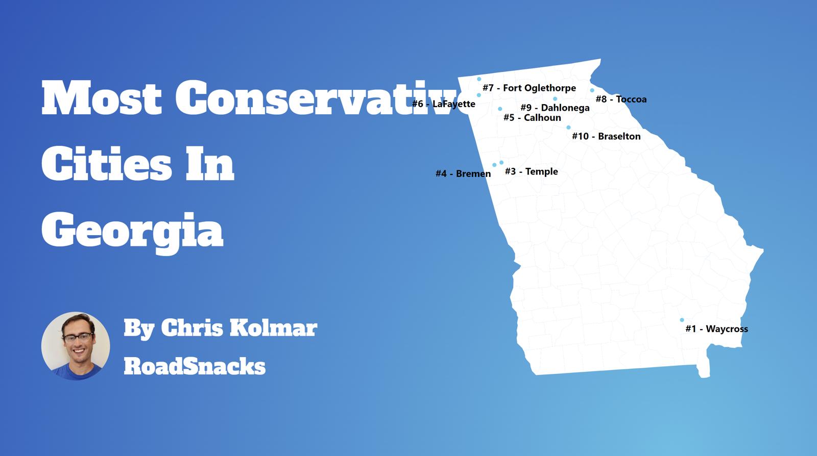 Most Conservative Cities In Georgia Map