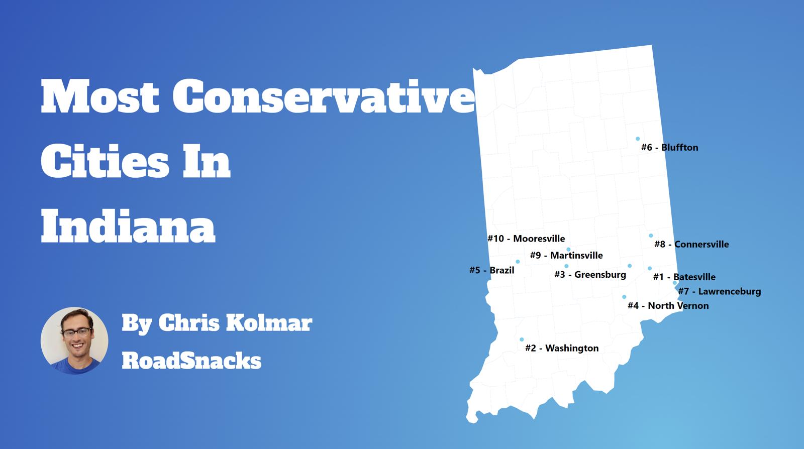 Most Conservative Cities In Indiana Map