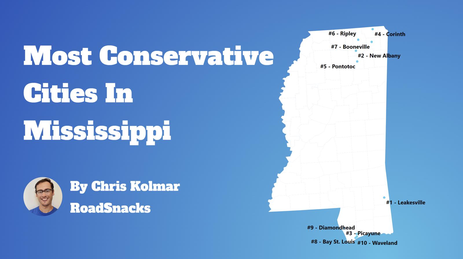 Most Conservative Cities In Mississippi Map