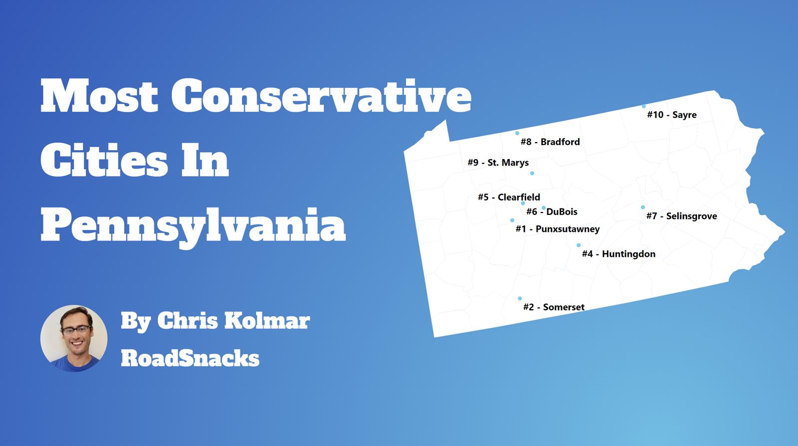 Most Conservative Cities In Pennsylvania Map