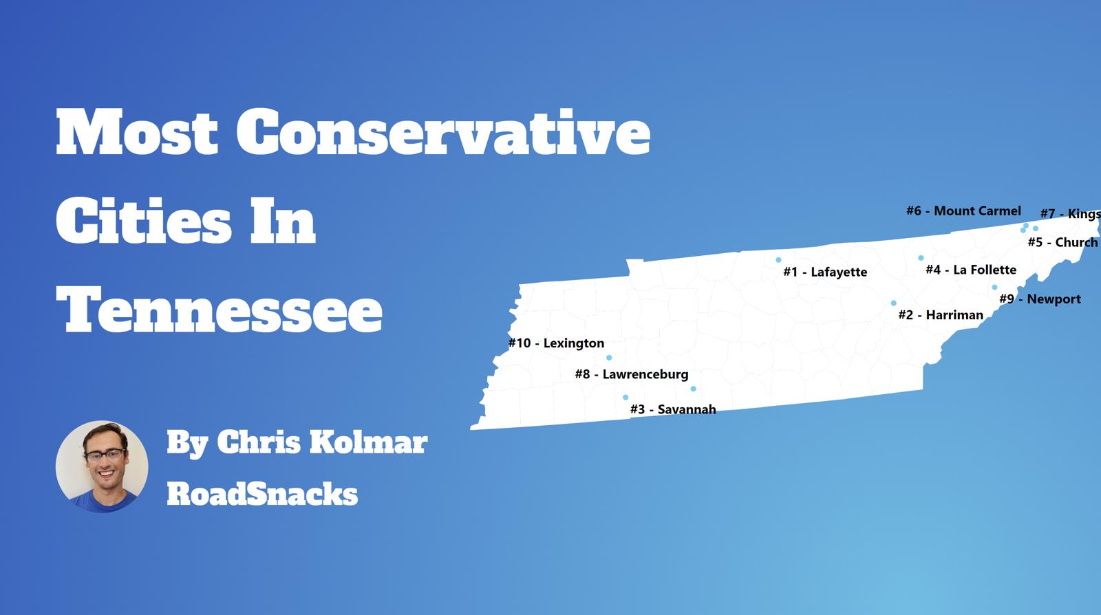 Most Conservative Cities In Tennessee Map
