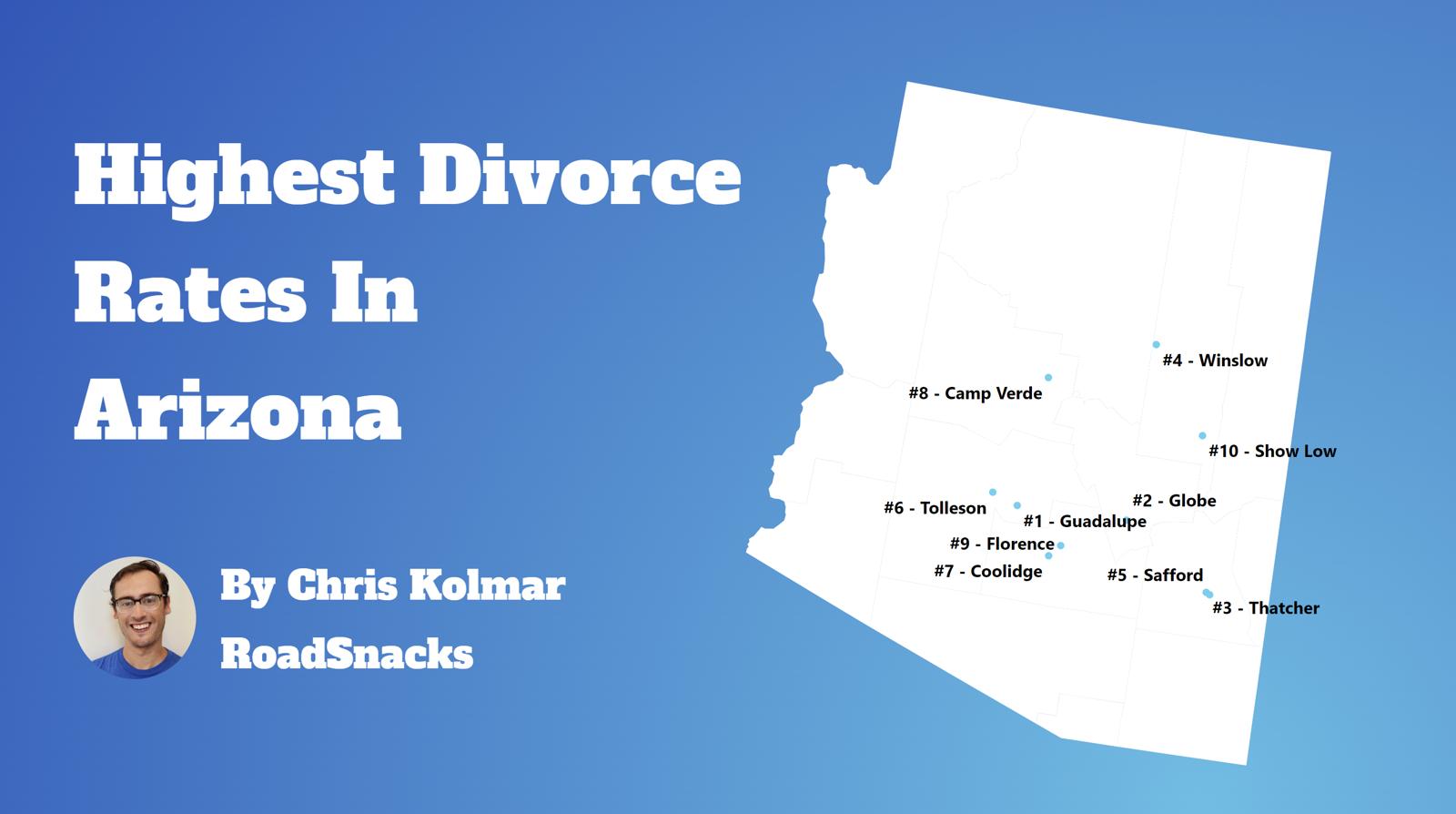 Cities With Highest Divorce Rate In Arizona Map