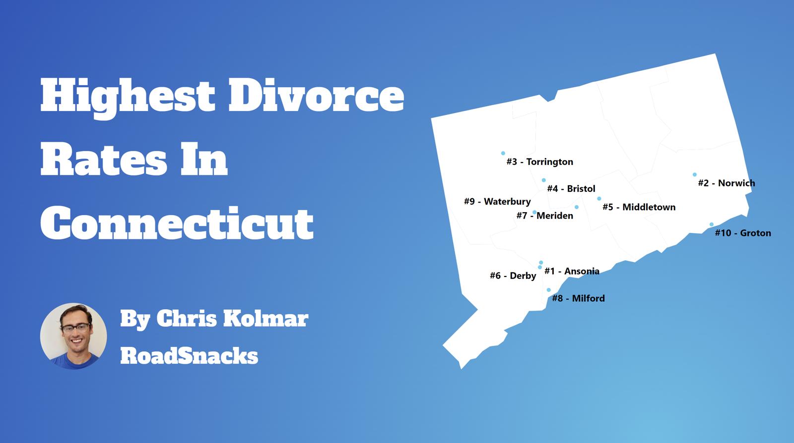 Cities With Highest Divorce Rate In Connecticut Map