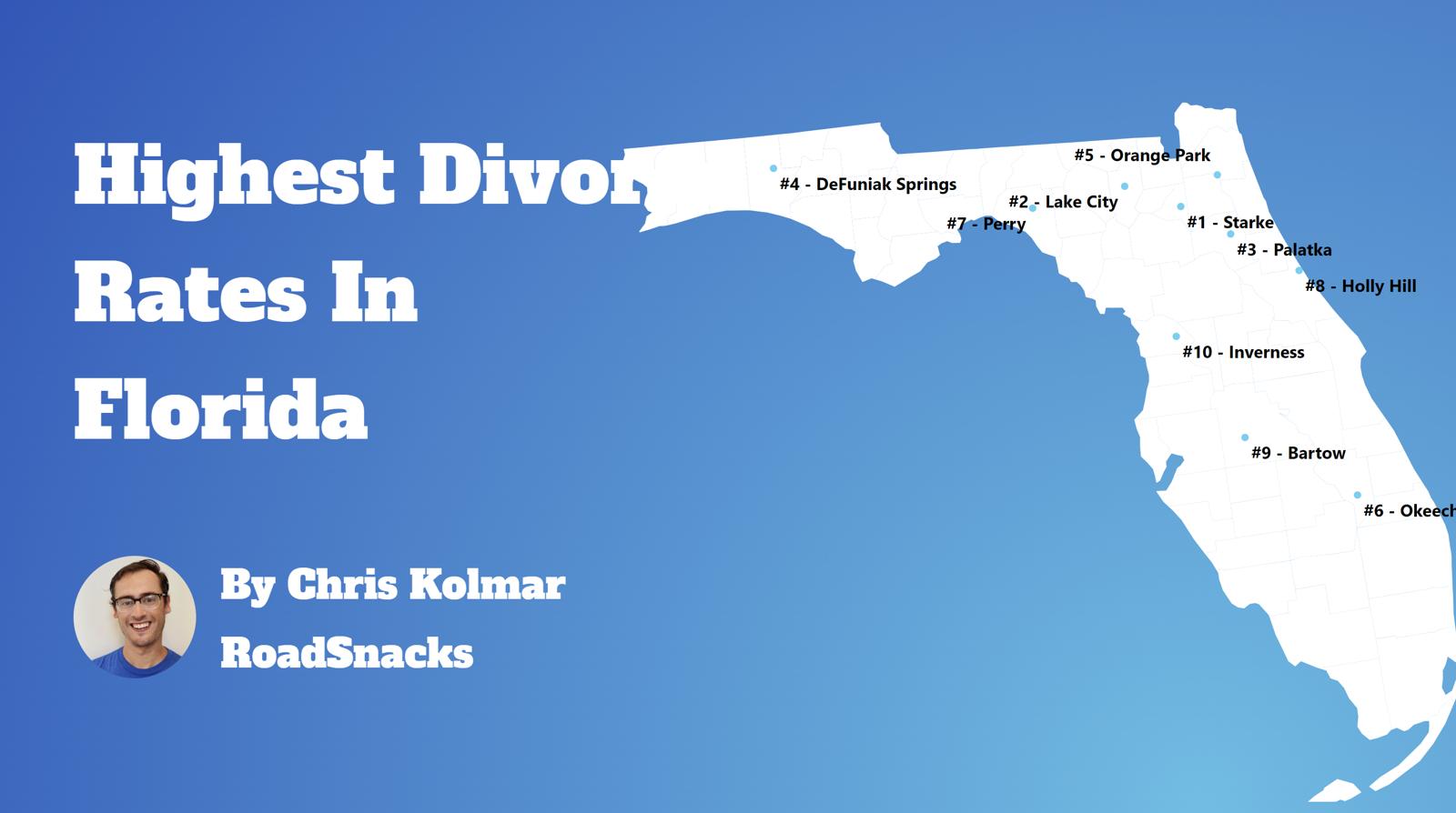 Cities With Highest Divorce Rate In Florida Map