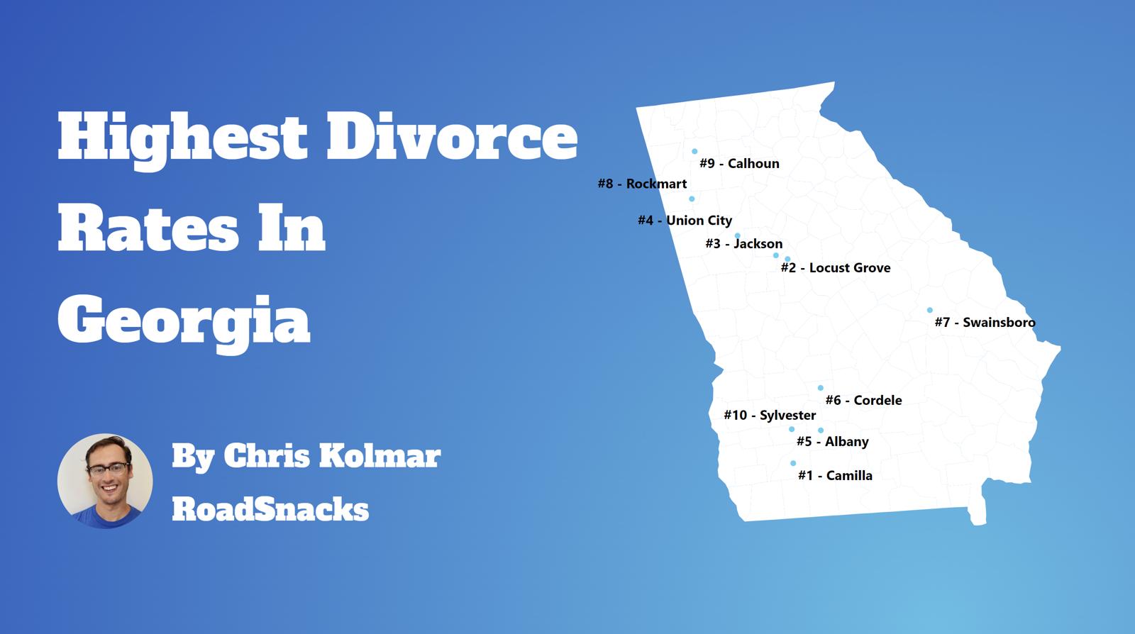 Cities With Highest Divorce Rate In Georgia Map