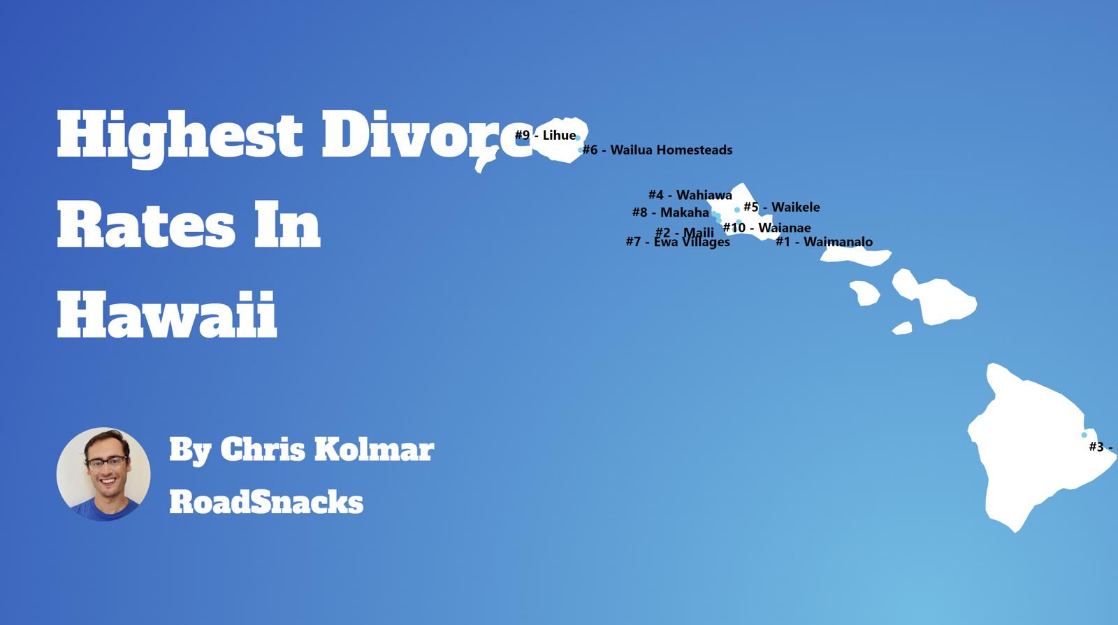 Cities With Highest Divorce Rate In Hawaii Map