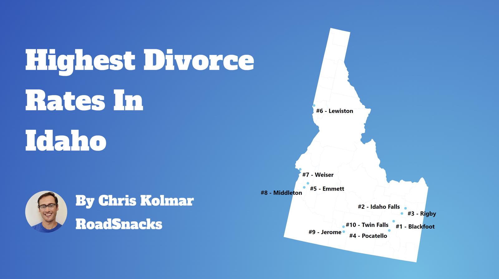 Cities With Highest Divorce Rate In Idaho Map