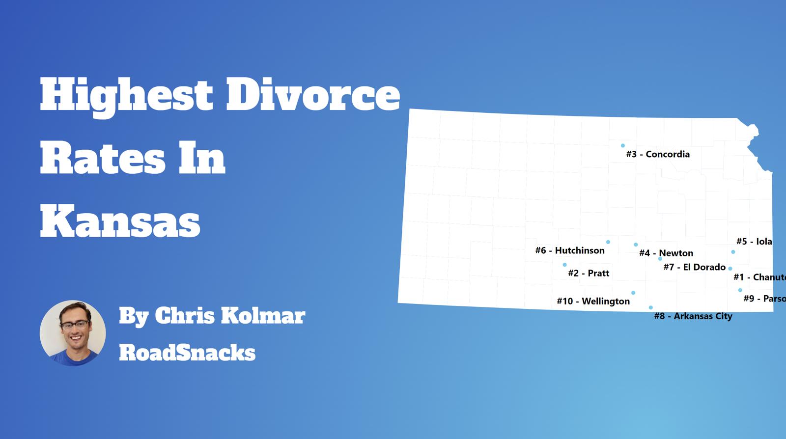 Cities With Highest Divorce Rate In Kansas Map