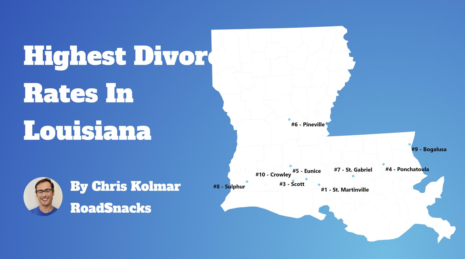 Cities With Highest Divorce Rate In Louisiana Map